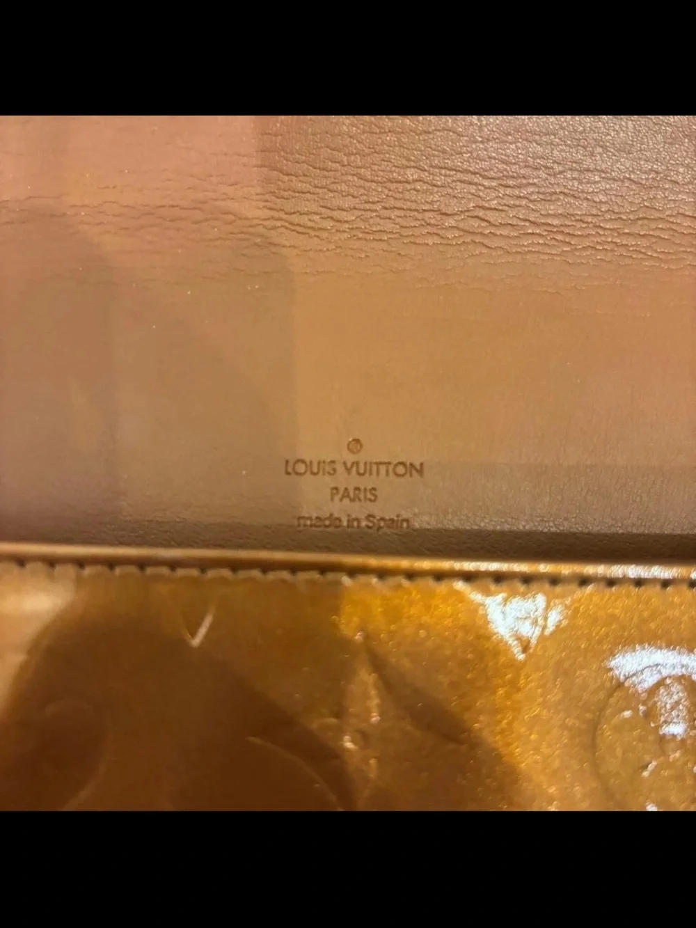 Louis Vuitton Brown Monogram Vernis Flap Clutch